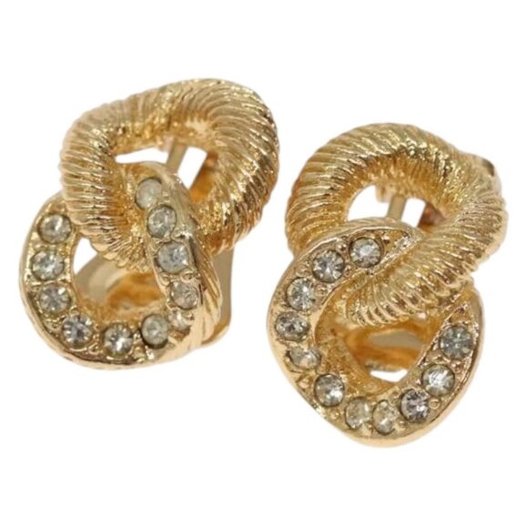 Christian Dior Earring metal Gold Auth 132363